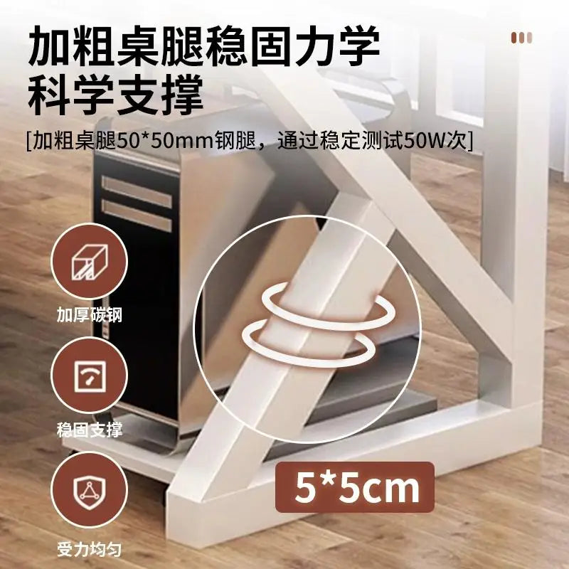 Desktop Computer Desk, Desk, Student Home, Bedroom Tempered Glass Gaming Table, Workbench