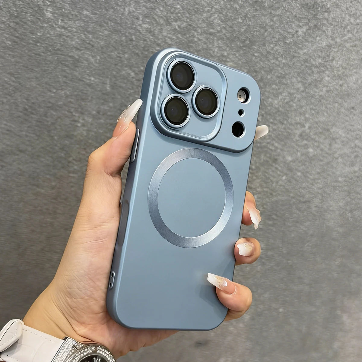 Luxury Electroplated Matte Metallic Color Magnetic Phone Case For iPhone 17 16 15 14 13 12 11 Pro Max Shockproof Soft Back Cover