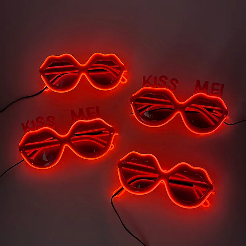 LED Just Married Glasses Wedding Bride To Be Surprise Gift Couple Glasses Souvenirs Glowing Heart Glasses Married Sunglasses