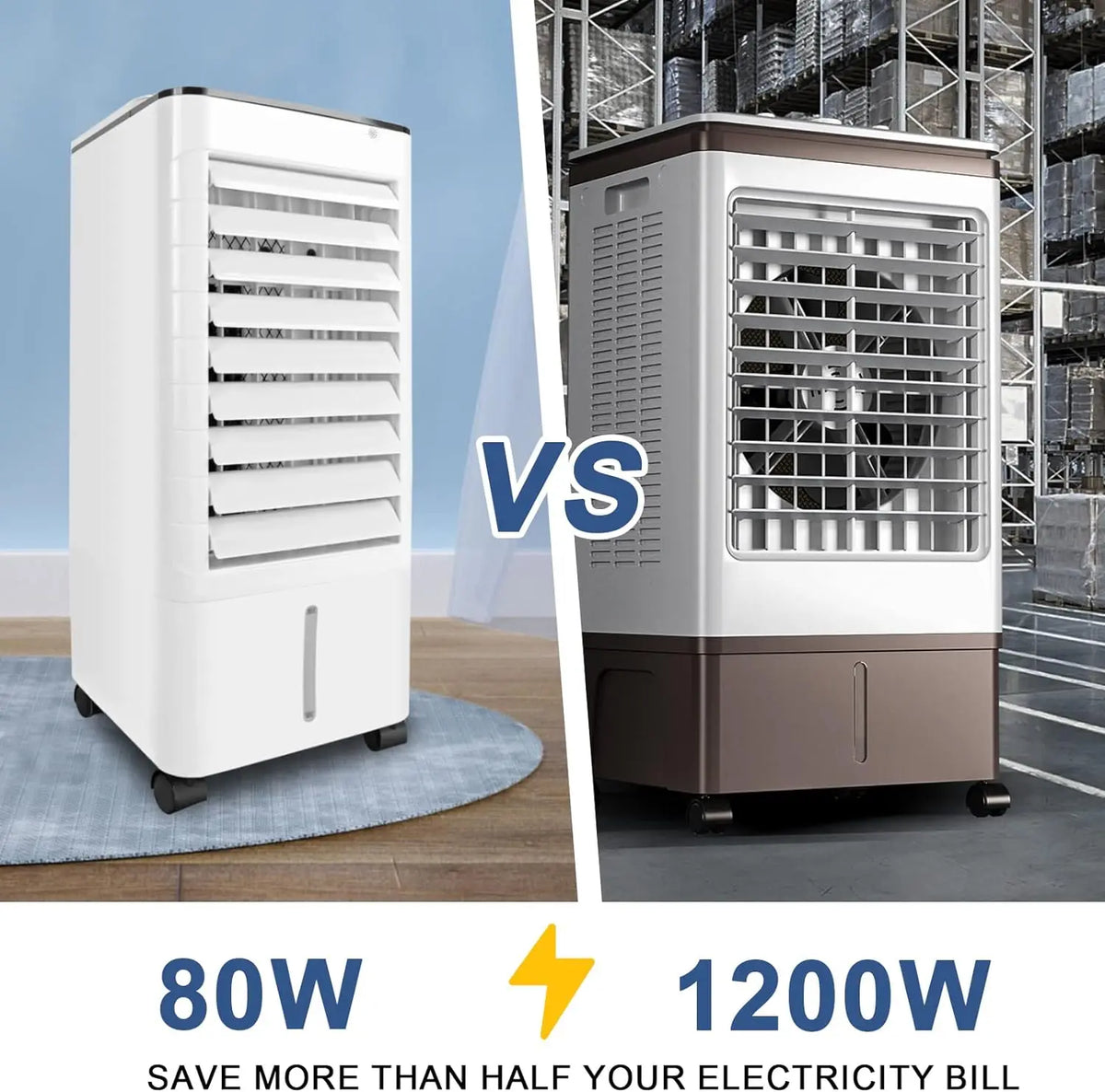 220V Floor Standing Air Cooler Portable Cooling Fan Humidifier with Ice Box Timer Remote Control For Home Office Bedroom