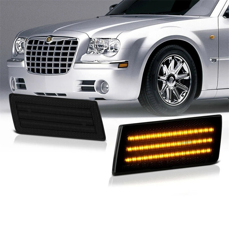 2Pcs LED Side Marker Light Turn Signal Lamps Parking Lamp For Chrysler 300 2005 2006 2007 2008 2009 2010 Car Accessories