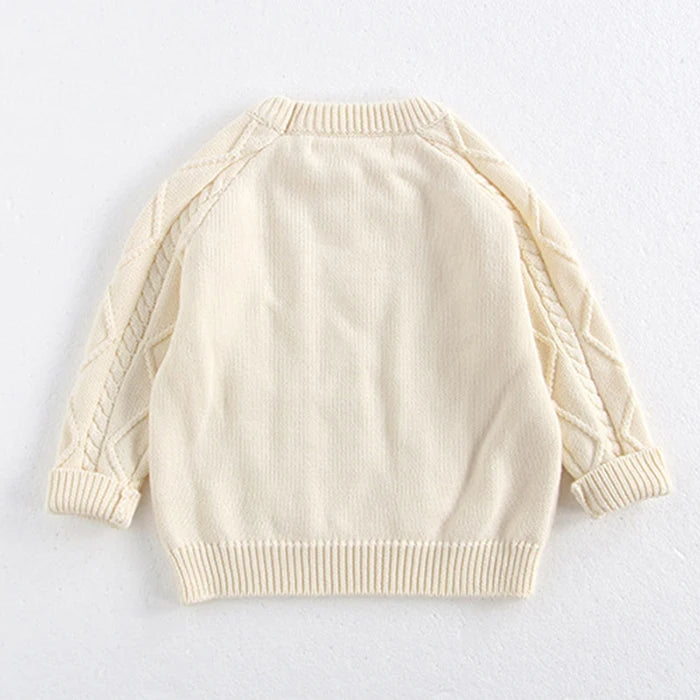 2024 New Autumn Winter Children Knitted Clothes Suit Long Sleeved Knitted Pullover+Jumpsuit Newborn Baby Boys Girls Clothing Set