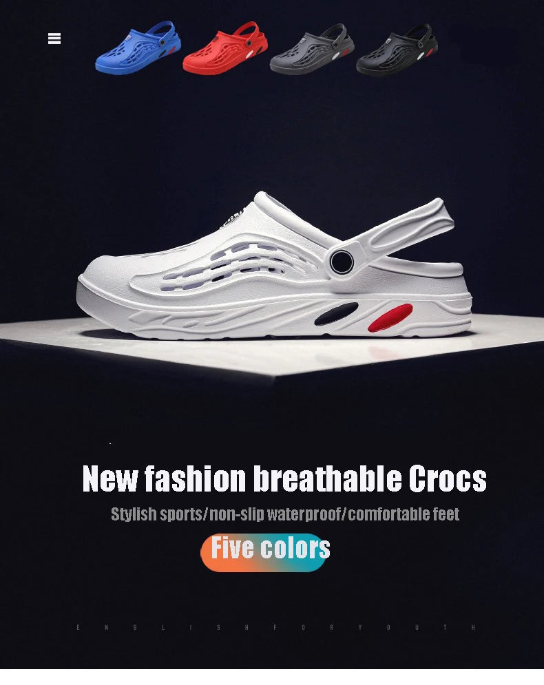 Large Size 36-49 Trend Summer Sandals For Men White Comfortable EVA Casual Clogs Man Lightweight Anti-slip Men's Beach Slippers