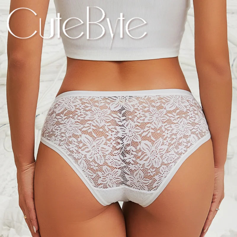 1Pc Sexy Floral Lace Underwire Bras Panties Sets Hollow Out See-Through Romantic Lingerie Underwear Sexy Women Panties S-XL