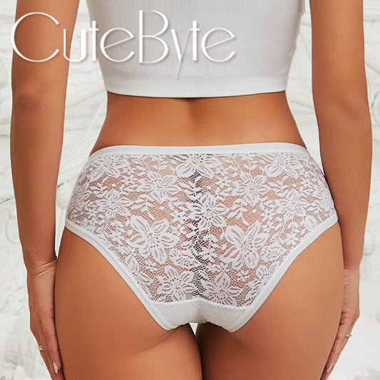 1Pc Sexy Floral Lace Underwire Bras Panties Sets Hollow Out See-Through Romantic Lingerie Underwear Sexy Women Panties S-XL