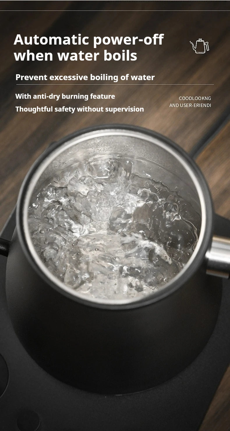 1L Stainless Steel Electric Kettle, Auto Shut-Off, for Pour-Over Coffee/Tea, Smart Temp Control & Mechanical Models