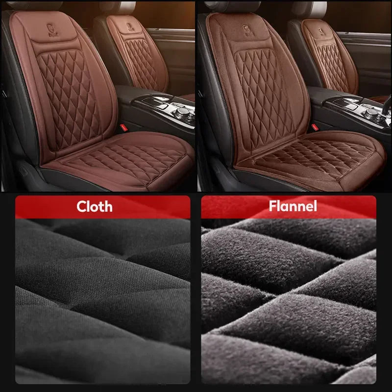 12-24v Heated Car Seat Cover 30' Fast Car Seat Heater Cloth/Flannel Warmed Heated Car Seat Protector 25W Heating Cover