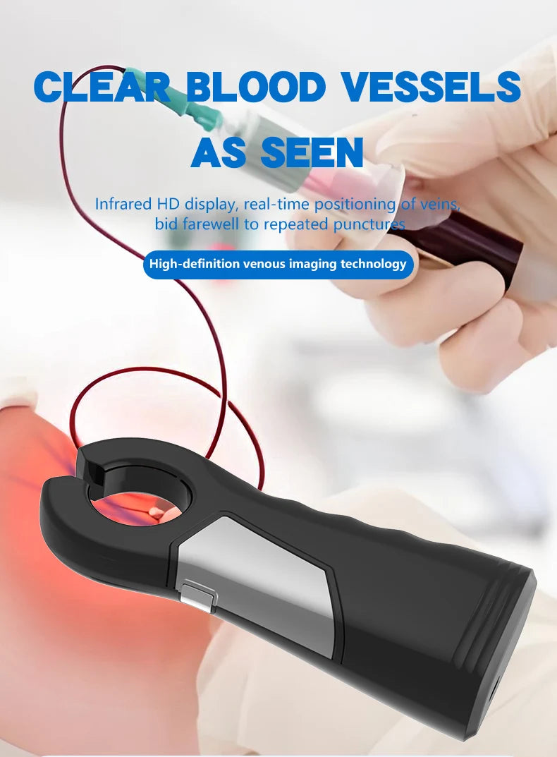 AiQUE Charging Vein Locator Injection Help Handheld Infrared Vascular Finder Detector Scanner Vein Viewer Light Device Home