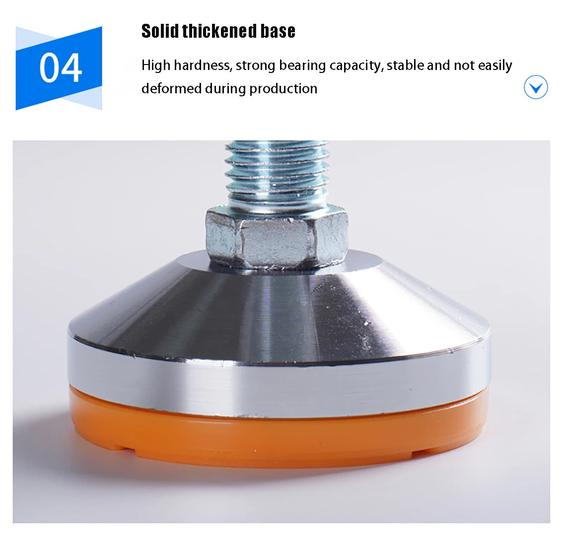 40 50 60 Heavy Metal Foot Cup/Fixed Foundation Screw/Adjustable Foot/Anti Slip Shock Absorber Support Foot M8 M10 M12 M14 M16