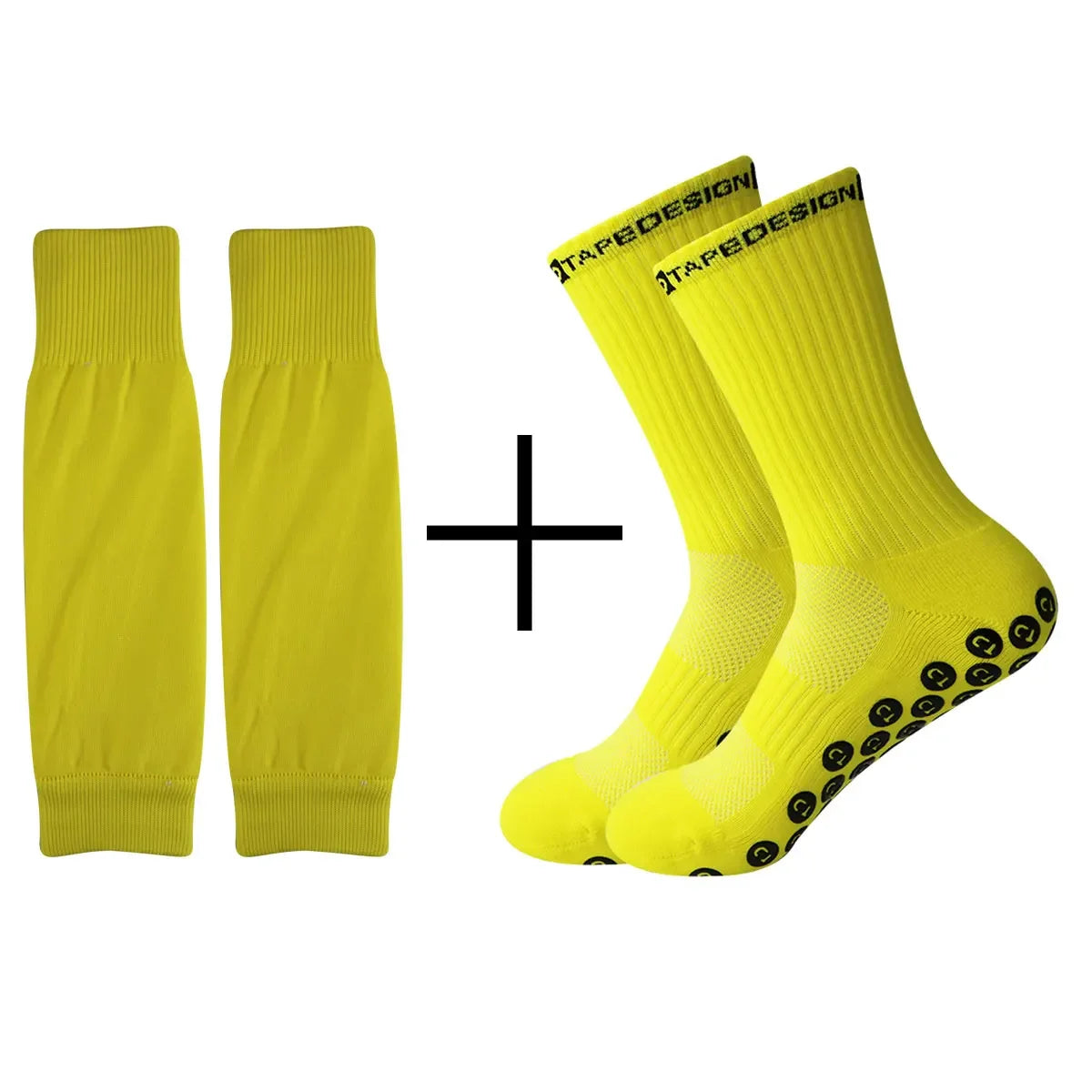 2 sets of professional non-slip sports socks, non-slip rubber grip mat, football socks, yoga jump rope boxing