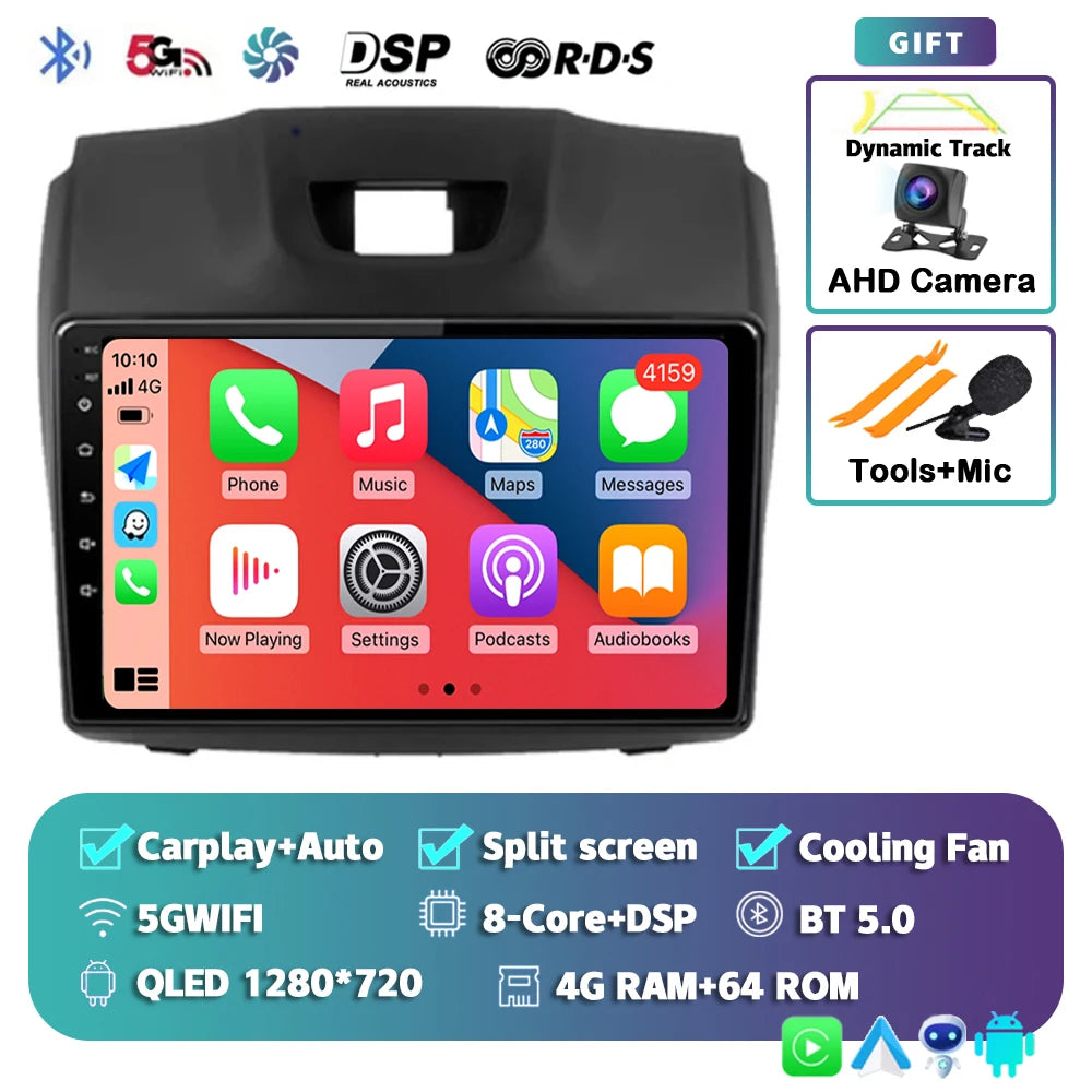 Android 15 Carplay For Chevrolet Holden S10 TRAILBLAZER COLORADO ISUZU DMAX GPS Car Radio Audio Multimedia Player Stereo Audio
