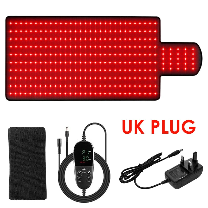 KEMOKO Red Light Therapy 660nm 850nm, Infrared LED Mat for Back and Waist Pain, Muscle Soreness Relief, Large Size 36.3" x 15.8"