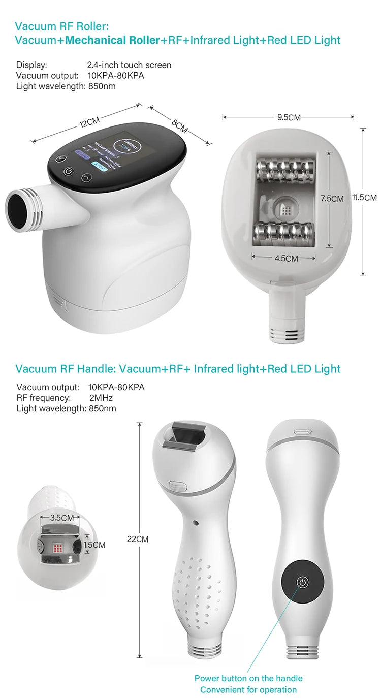 2025 Newest Big Mechanical Vacuum Roller Slim Strong Cleaning System 3in1 Vela Body Shape Machine V8