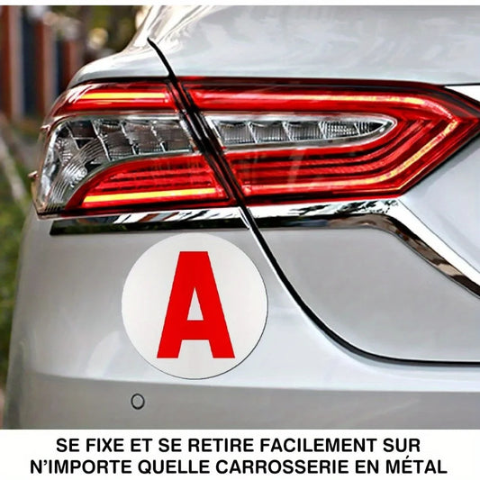 Letter A Car Magnet Sticker New Driver Car Magnet Accompanied Driving Sign Creative Anti Scratches Car Body Sticker New Driver