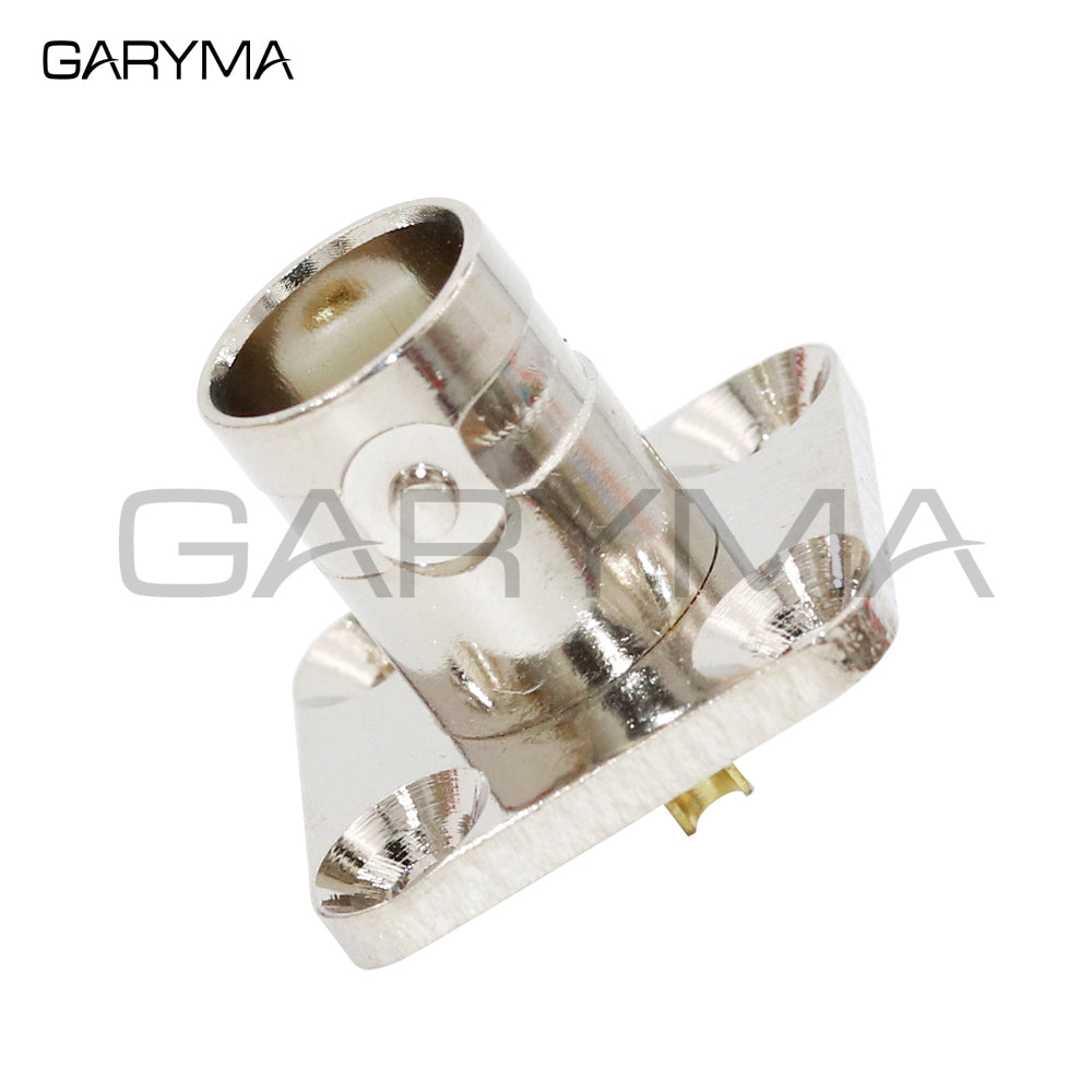 5Pcs Q9 BNC Female Jack 4-holes Flange Solder Panel Mount RF Adapter Coaxial BNC Female Jack Brass