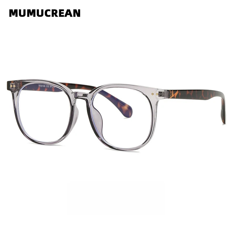 New TR round frame anti-blue light glasses for men and women plain lenses can be fitted with prescription lenses