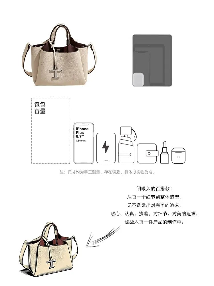 Unique High-End Leather Diaper Bag: Elegant Crossbody Messenger Bag For Women With Vintage Designer Look And Large Capacity