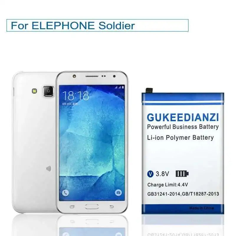 Safe Mobile Phone Battery For Elephone Soldier Phone 4GB 128GB IP68 Waterproof 5.5" 2K Screen 5600mah