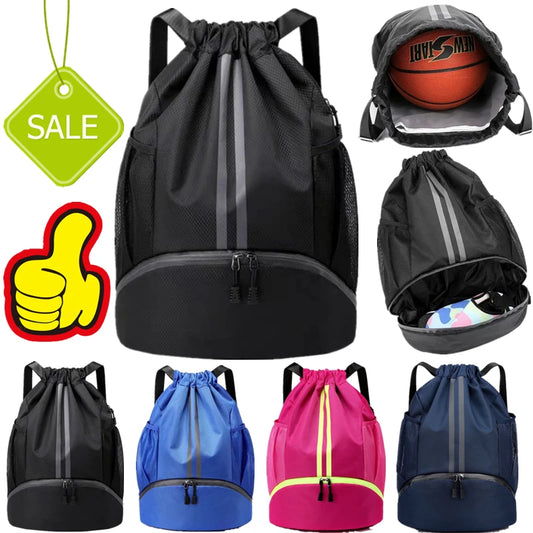 New Gym Bag Fitness Backpack Women Men Basketball Backpack Outdoor Soccer Football Storage Bags Training Drawstring Sports Bag