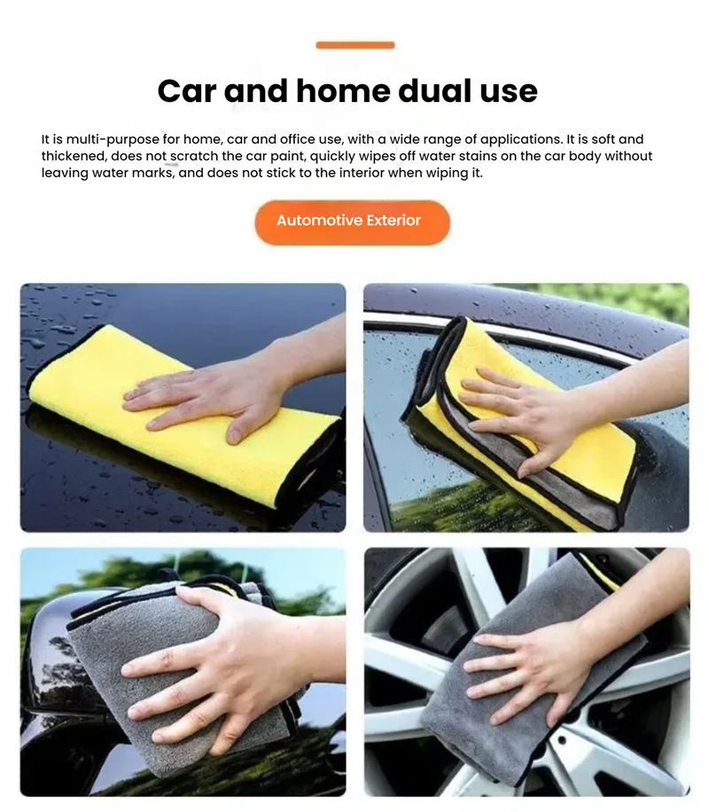 High Quality Microfiber Car Wash Towel Absorbent, Scratch - Free Cleaning Cloth for Drying & Auto Detailing - Ideal for Car Care