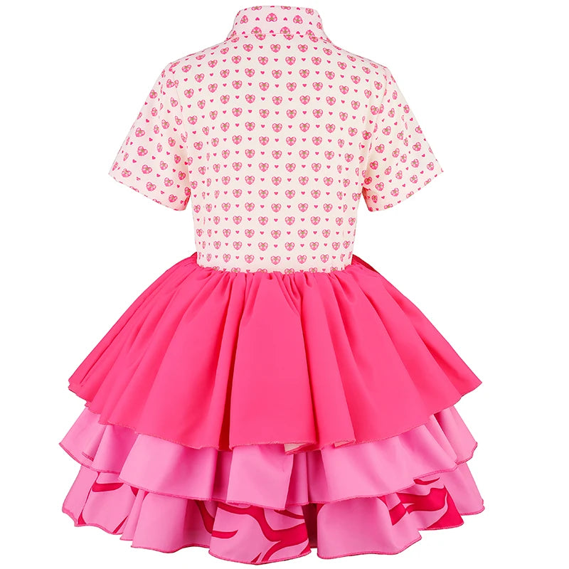 2026 Children Halloween Costume The Rise of Red Costumes Cosplay Movie Red Clothes Outfit Birthday Party Queen Dress With Socks