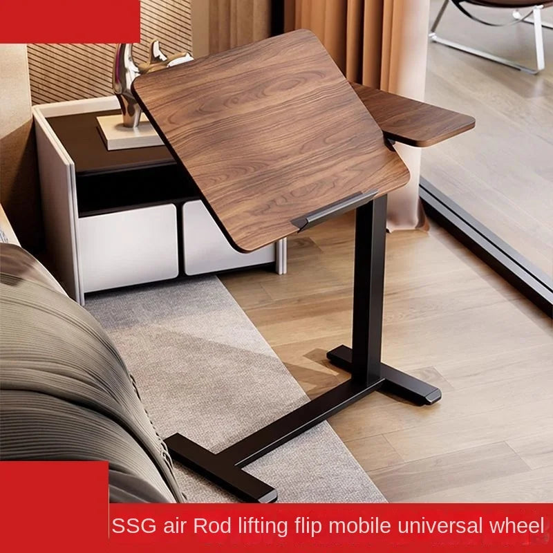 Folding bedside table pneumatic lift table mobile study table computer table office desk lazy dining table