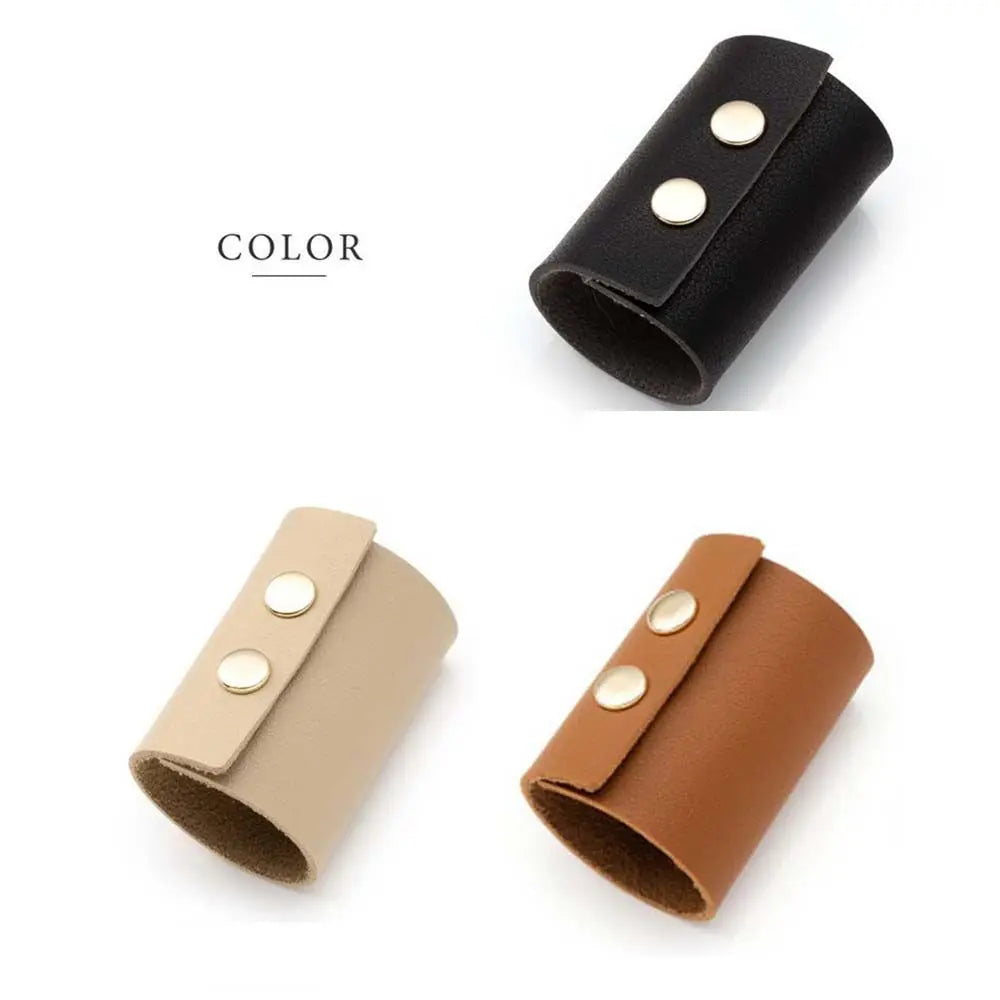 Hair Accessories Girl's Headwear Hair Wrap Korean Style Hair Cuff Ponytail Holder PU Leather Hair Band Women's hair clips