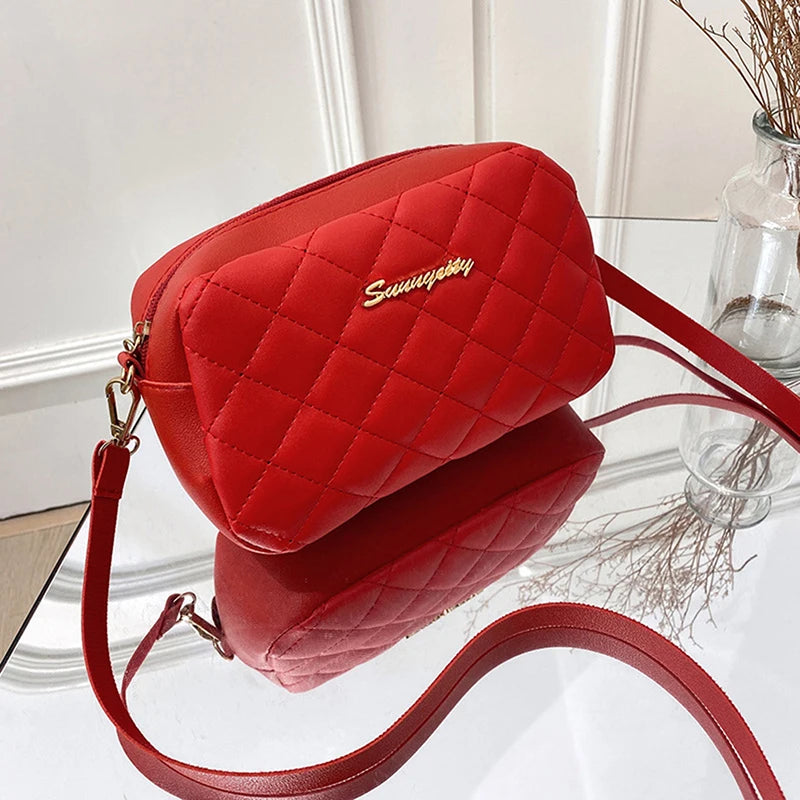 Fashion Ladies Crossbody Bags Luxury Tassel Small Messenger Bag For Women Lingge Embroidery Casual Female Shoulder Bag