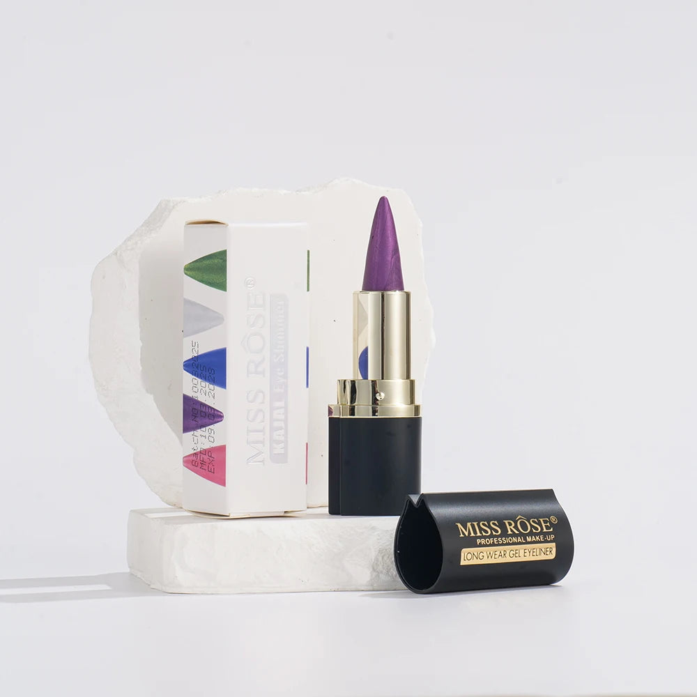 Miss Rose Matte Eyeliner Eyeshadow Lip Liner Set - 4 Shades Long-Lasting Smooth Glide for Halloween Party Makeup
