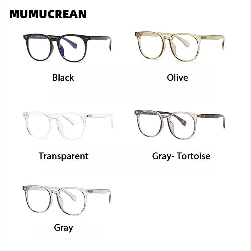 New TR round frame anti-blue light glasses for men and women plain lenses can be fitted with prescription lenses