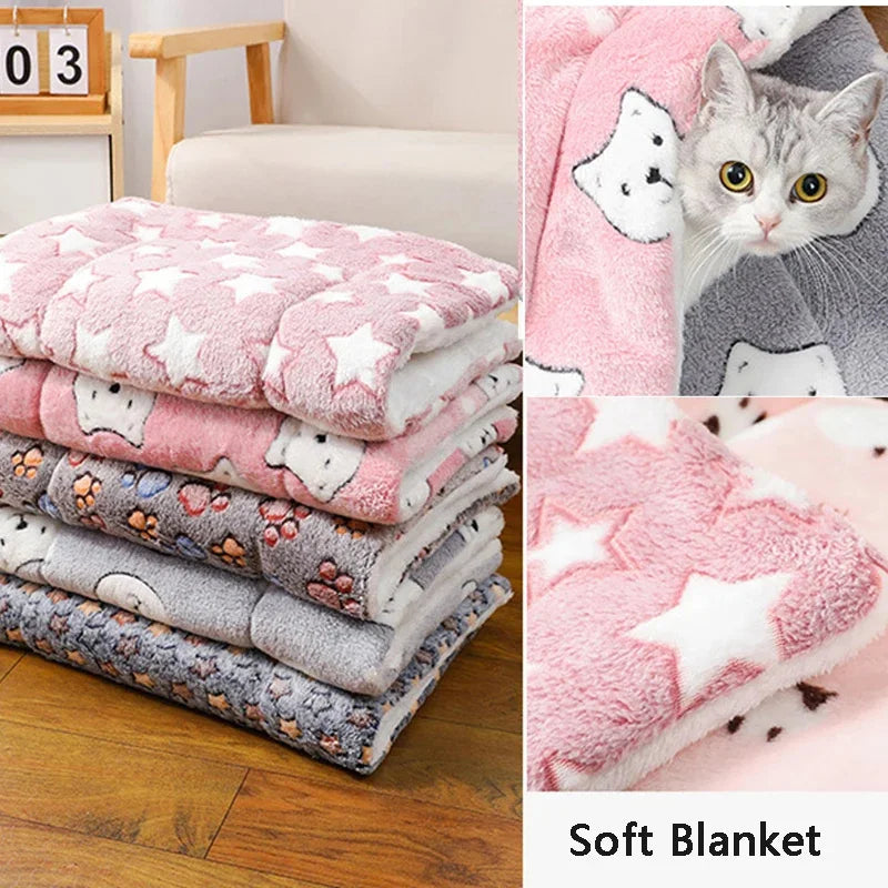 Thicken Cat Dog Mat Breathable Flannel Soft Pet Cushion for Dog Cats Winter Warm Cat Sleeping Mat Pet Bed Blanket Home Accessory