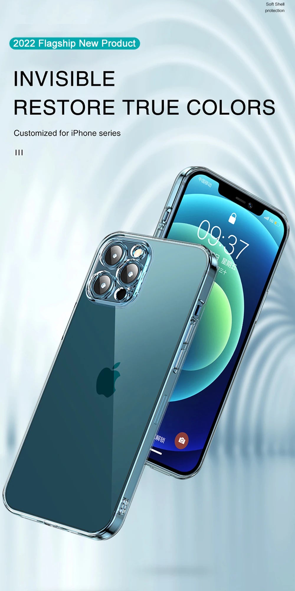 Clear Case For iPhone 16 15 14 13 12 11 Pro Max 16e Silicone Cover For iPhone 13 Mini X XS Max XR 7 8 Plus Transparent Cover