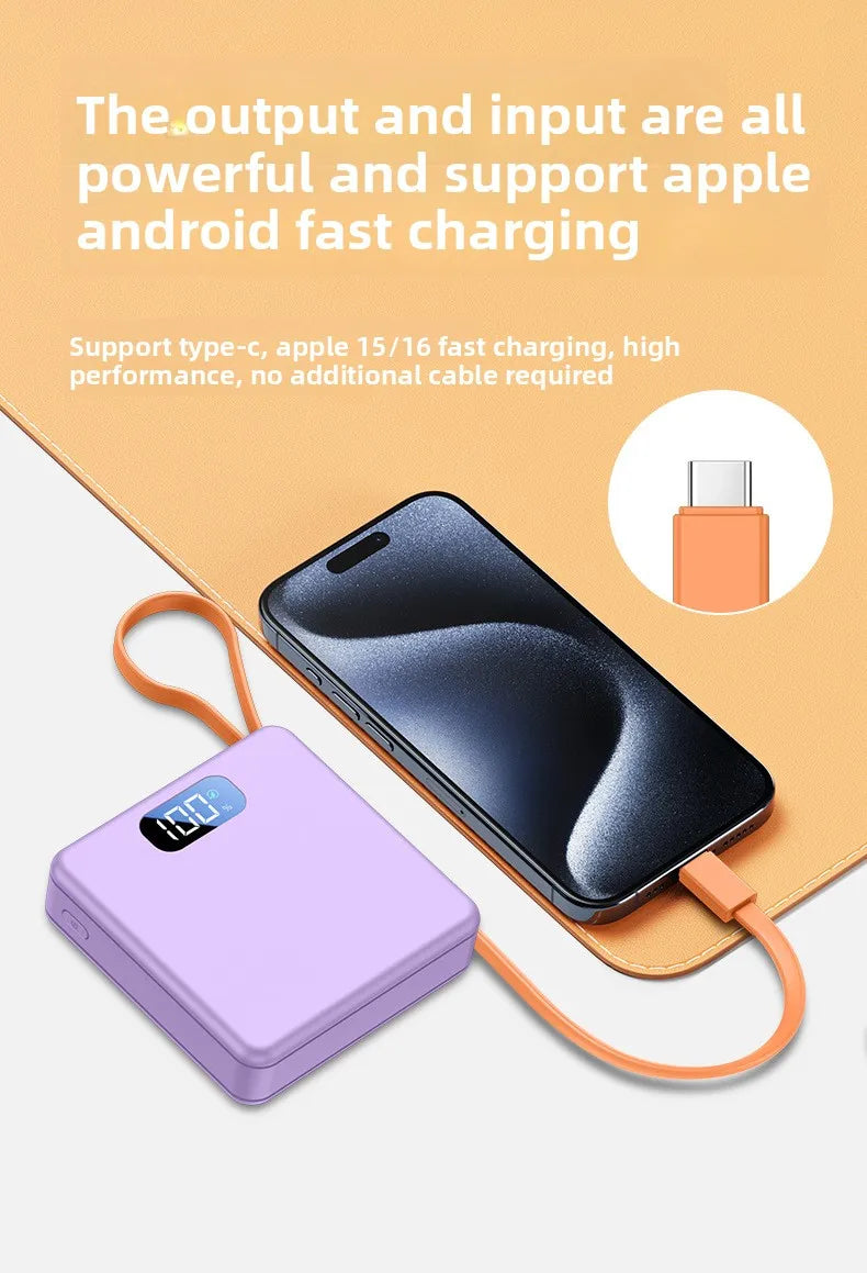 10W PD 22.5W Fast Charge Power Bank Case 3x18650 Solderless DIY Battery Box USB Type C PD3.0 QC4.0 Shell With Charging Cable