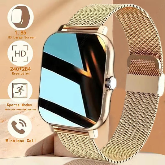 New Multi-sport Smart Watch Heart Rate Monitor Blood Oxygen Tracking BT Calls 240*280 Screen IP67 Waterproof Android iOS Watches