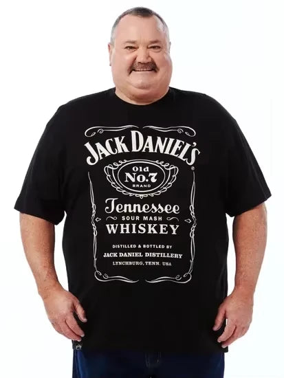 2026 Men's Short Sleeve T-shirt Wine Culture Whiskey Print Retro Trend Leisure Street High Quality Luxury Brand Selling Popular