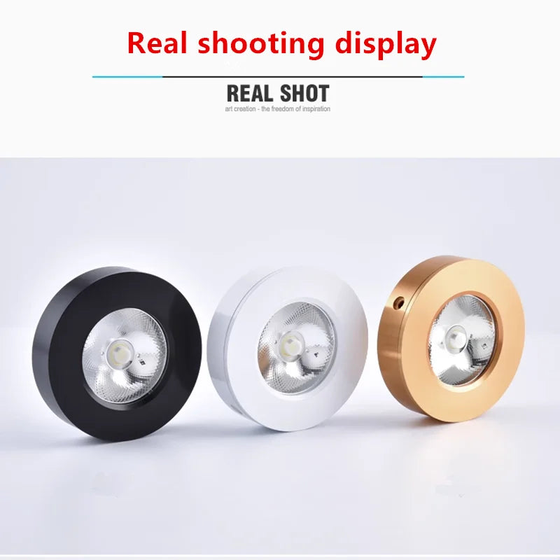 Surface Mounted Ultra-thin LED Downlight 110V-230V 7W9W12W15W18W20W CRI98 Anti-Glare Ceiling Lamp COB Spotlights Indoor Lighting