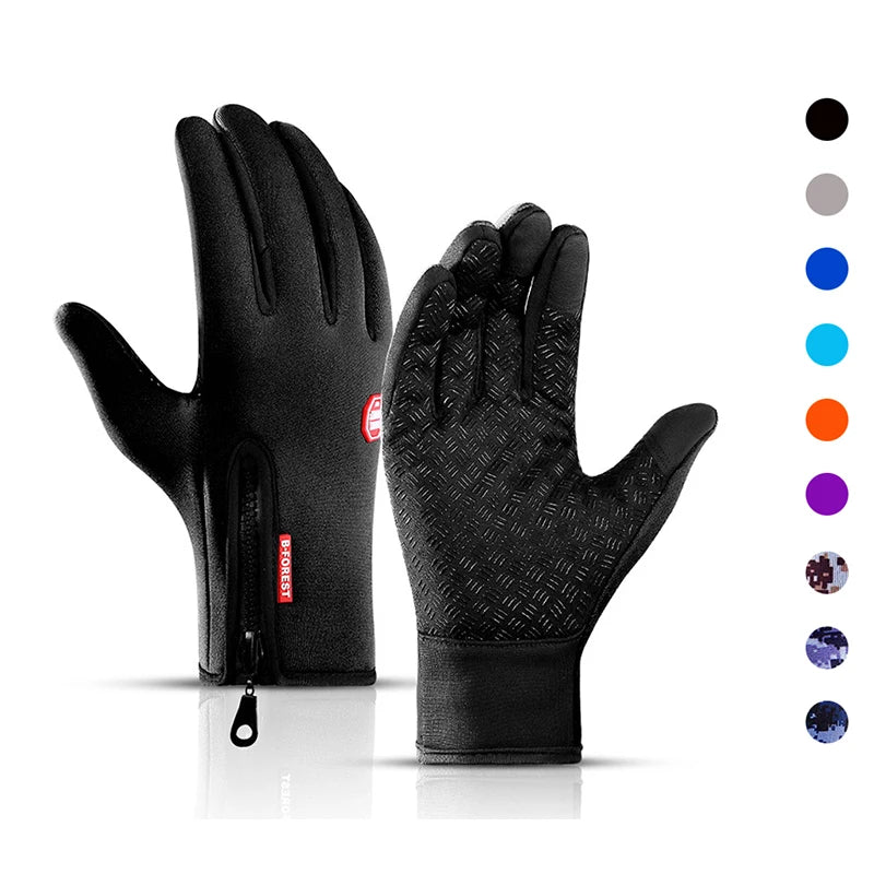 2024 Winter Warm Touchscreen Men's Gloves Sports Fishing Waterproof Ski Army Bike Snowboard Skis Skid Zipper Ladies Gloves