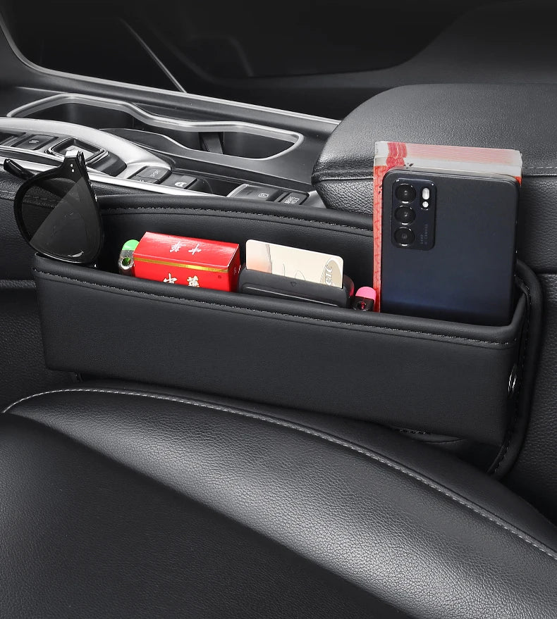 For Mazda BT50 BT-50 MX-5 RF Car Seat Gap Storage Box Key Card Phone Reserved Charging Cable Hole Sundries Organizer Accessories