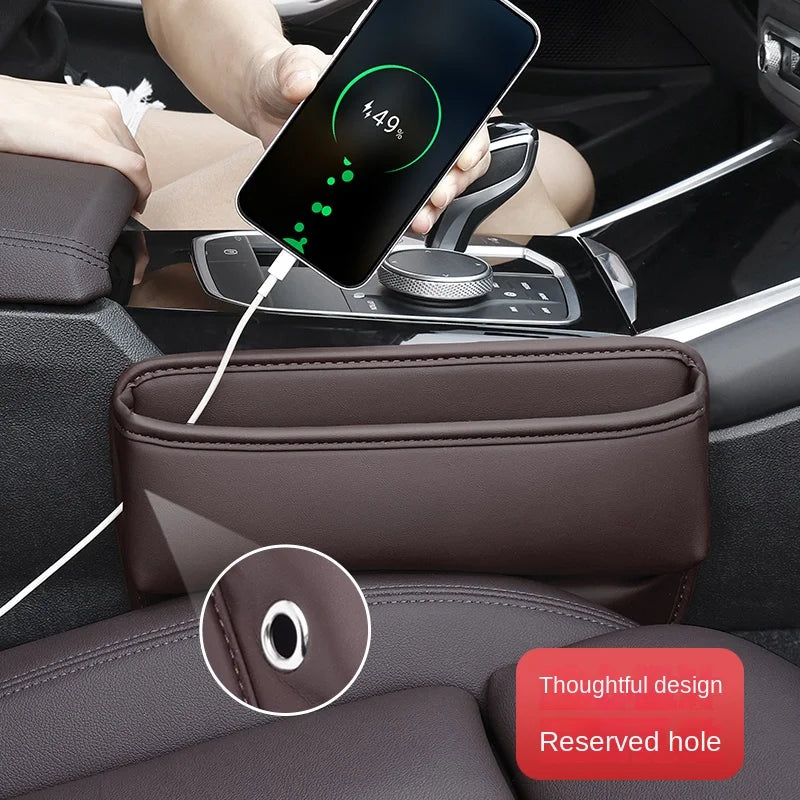 For Mazda BT50 BT-50 MX-5 RF Car Seat Gap Storage Box Key Card Phone Reserved Charging Cable Hole Sundries Organizer Accessories