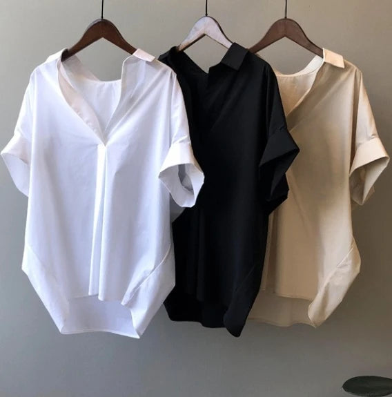Women Summer Tops Tees Sexy Vintage Blouse Chiffon Ruched Short Sleeve Shirt Ruffles T Shirts Loose Casual Tees