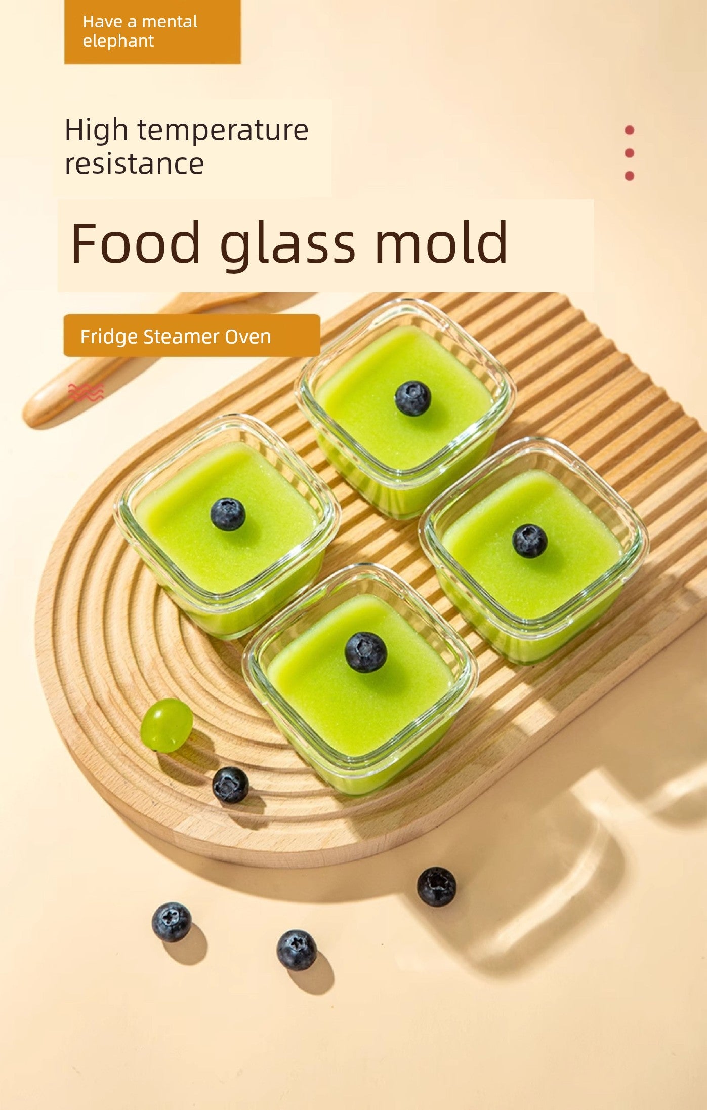 Pudding Cup Jelly Food Bowl Cake Mold Glass