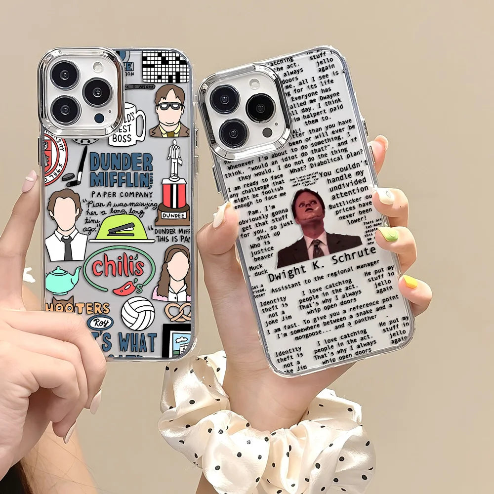 The office Tv Show Hot  Phone Case For iPhone 17 16e 16 15 14 13 12 11 mini Pro Max X XR XSMAX 8 Air Plus Transparent Soft Cover