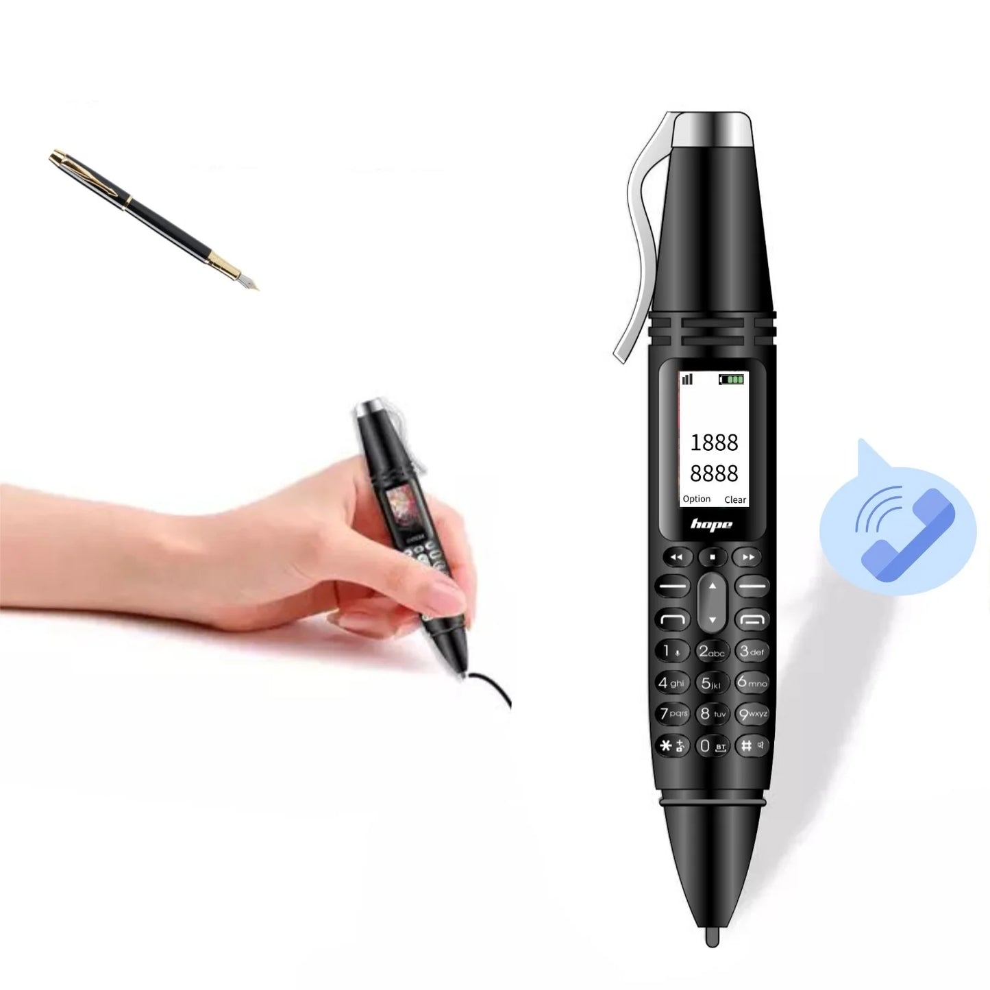 Funny Cute Phone With Pen Function Two Sim Magic Voice BT Dial Special Shape Mini Mobile Phone FM Camera 2G GSM Cheap Portable