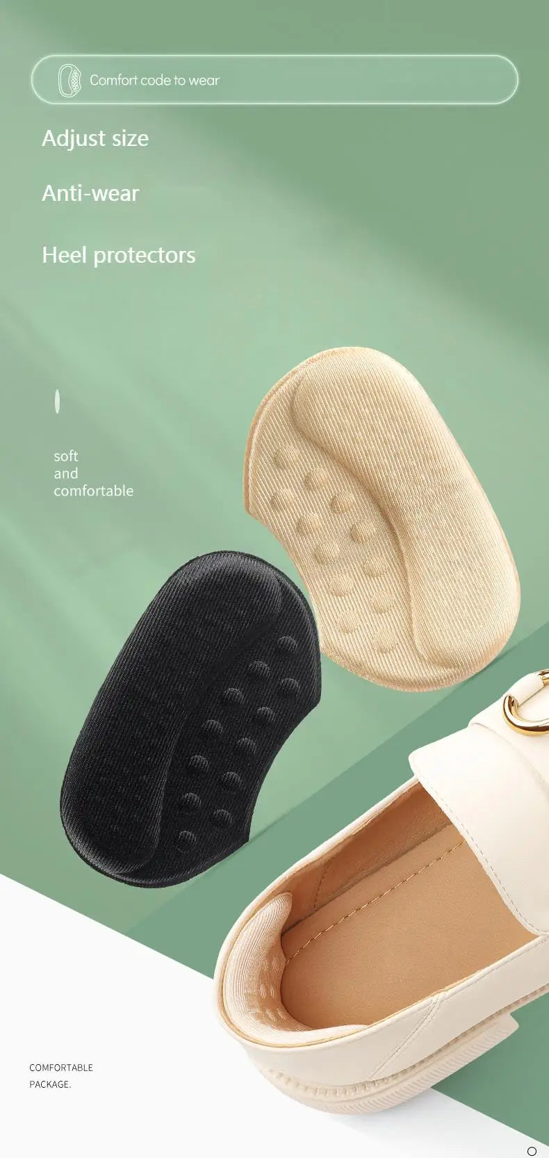 Shoe Pads for High Heels Anti-wear Foot pads Heel Protectors Womens Shoes Insoles Anti-Slip Adjust Size Shoes Accessories 1Pair