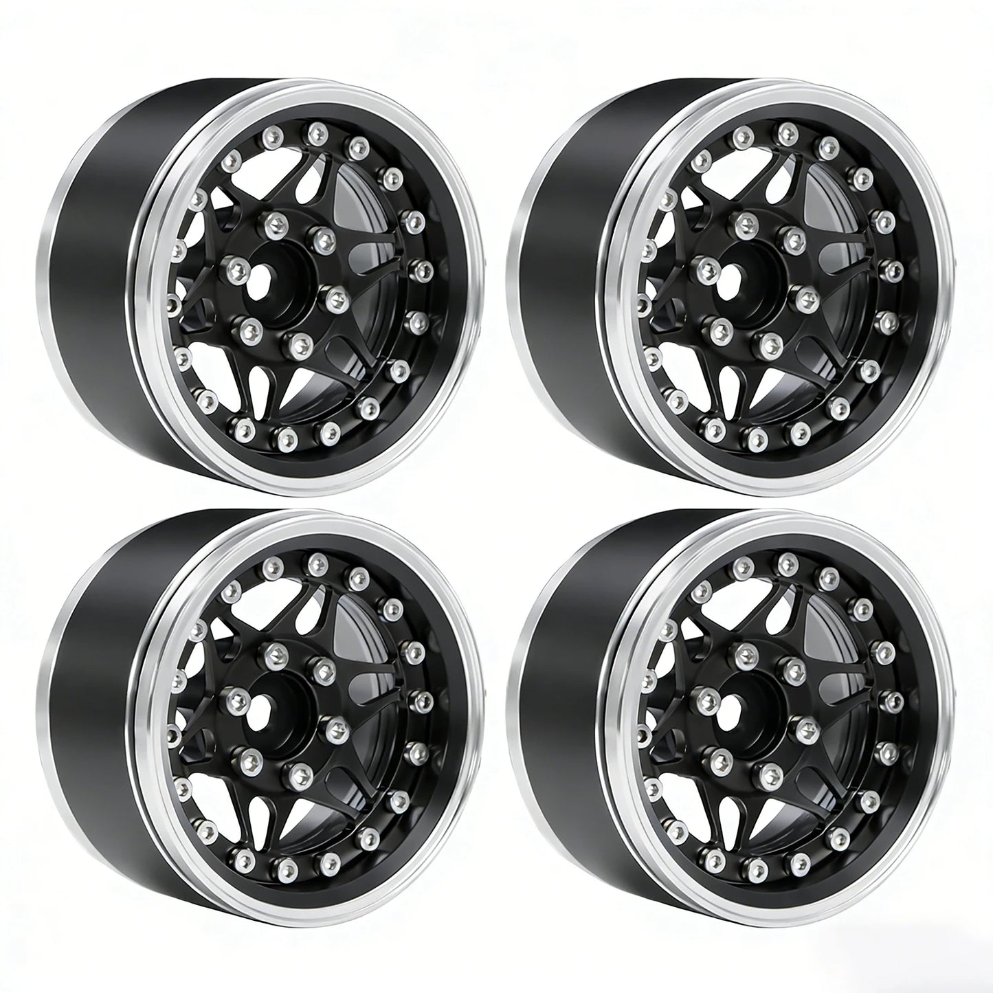1.9" Adjustable Offset CNC Aluminum Beadlock Wheels for 1/10 RC Crawler TRX4 TRX6 SCX10 GEN8 RC4WD D90 Upgrade Parts