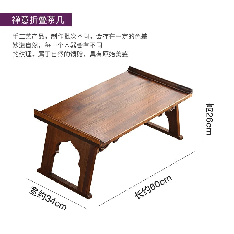 Wooden Tatami Bed, Wooden Bay Window Coffee Table, Foldable Window Seat Desk, Balcony Tea Table, Wooden Window Sill Table