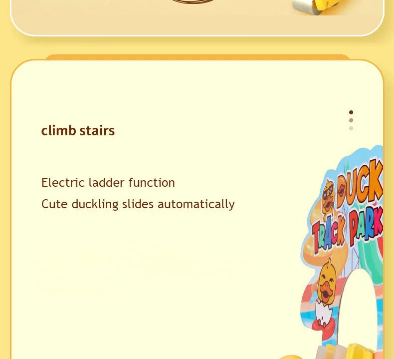 Electric Duck Track Rail Racing Slide Piggy Climbing Stairs Baby Toy LED Lights Musical Slide Roller Coaster Toys for Gift