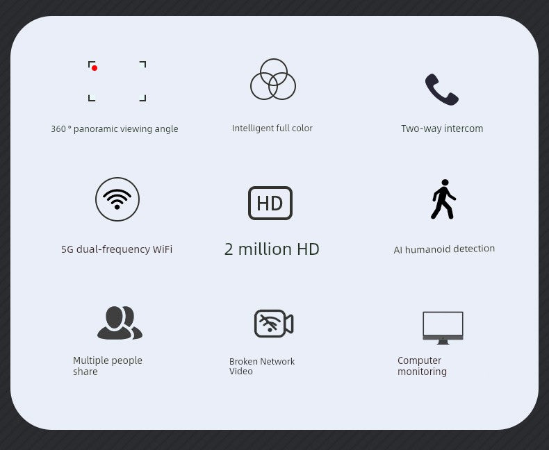 HD Night Vision Home Outdoor Intelligent Webcam