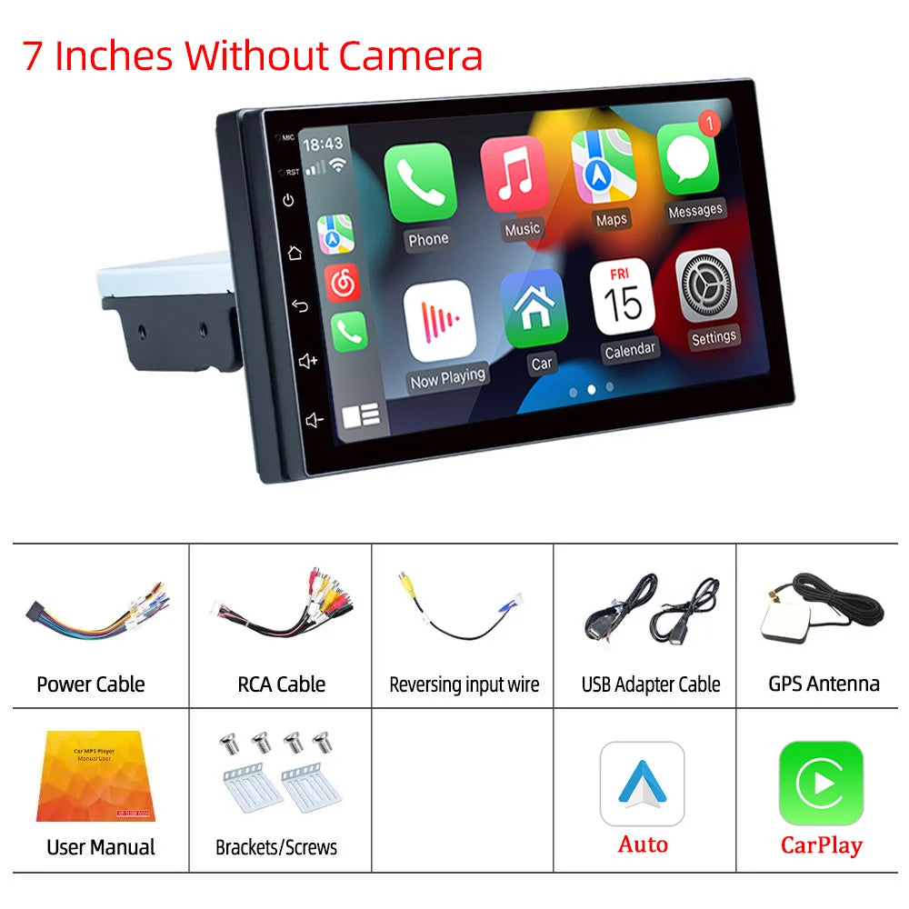 7"/9" 1 DIN Android 11 Car Radio Stereo Multimedia Video Universal Player 2G 32G WIFI GPS Bluetooth Mirror Link