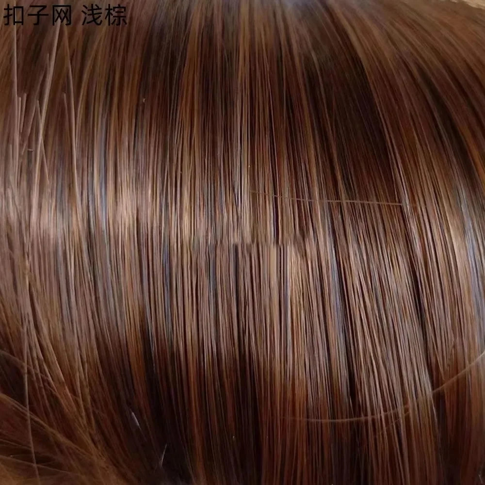 68cm synthetic European and American woman Curly wavy Midsection synthetic Wig Hairpin Forehead Hair Extension Wig